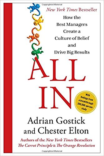 Book titled: all in: how the best managers create a culture of belief and drive big results