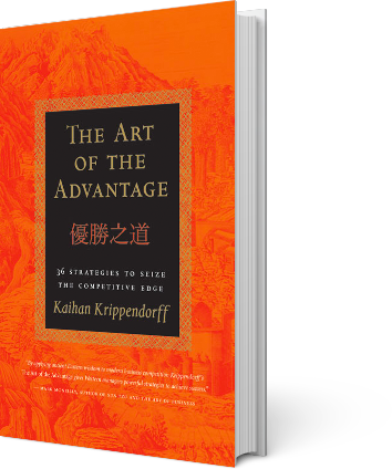Orange book cover. Titled: the art of the advantage