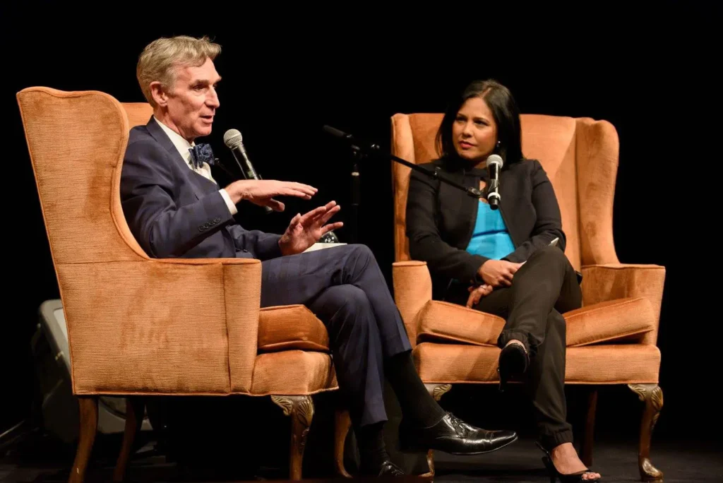 4 20 17 Bill Nye Interview 18 Eva Saha Spotlight: The Emcee Who Brings Out the Best in Every Guest